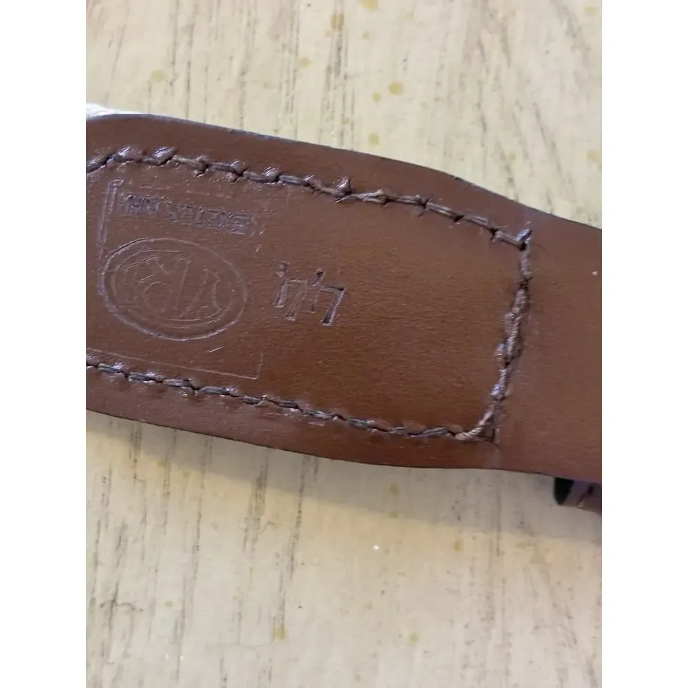 Vtg YRI Nautical Code Flag Canvas Leather Belt Brass Buckle Men 44 Maritime USA
